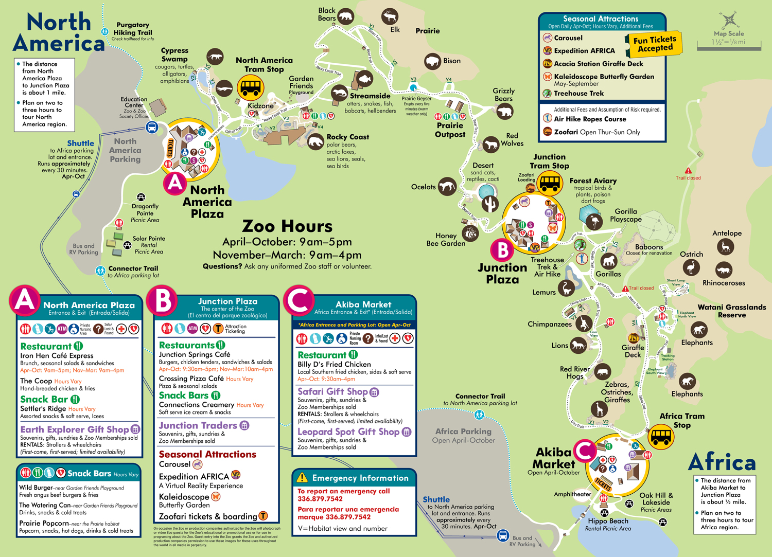Zoo Map  North Carolina Zoo