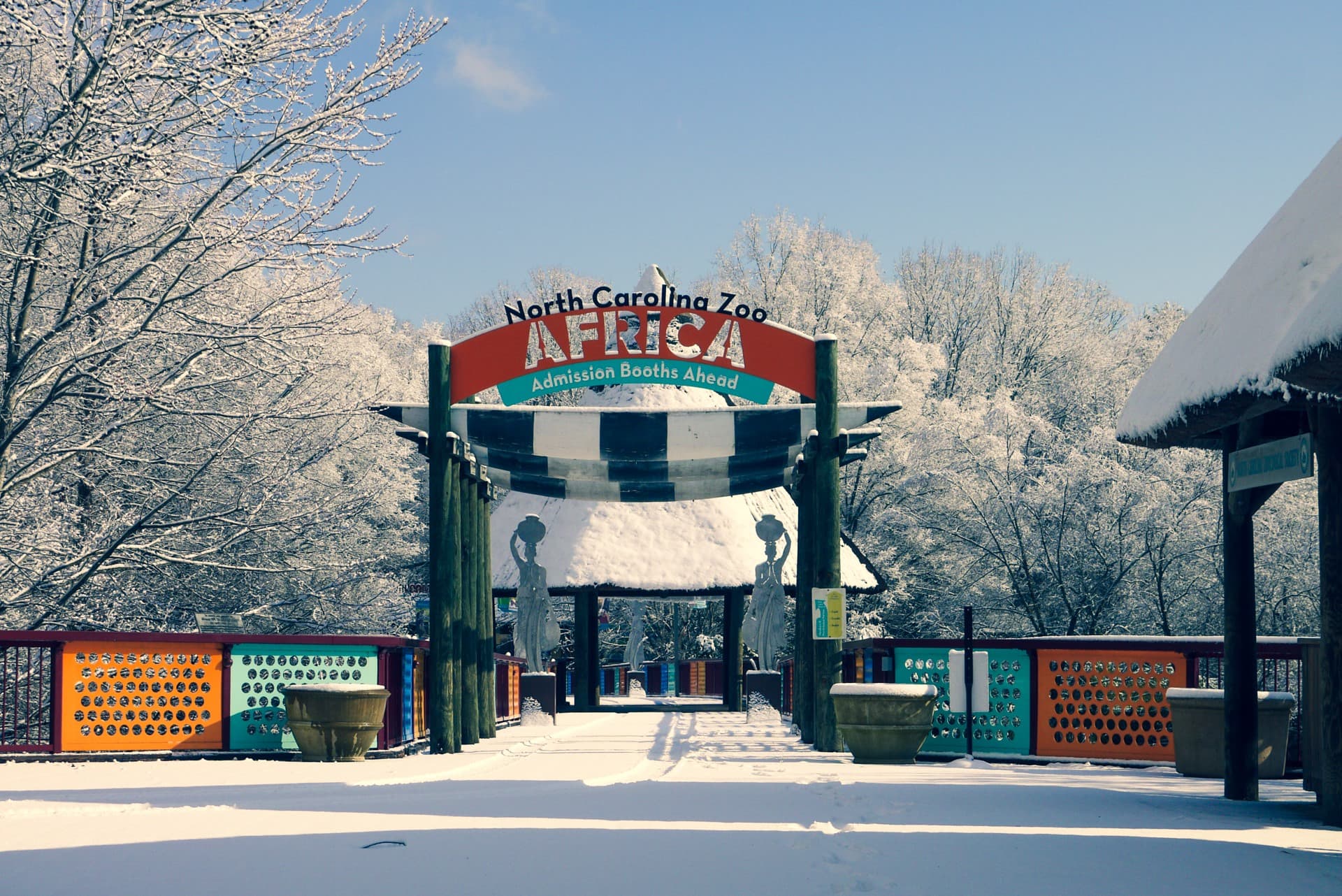 Entrance to the Africa region in the North Carolina Zoo.