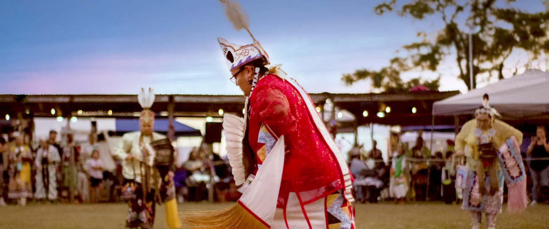 Lumbee tribe dancers participate during a Powwow