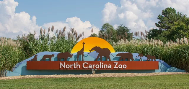 North Carolina Zoo entrance sign