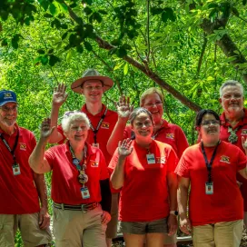 It is Volunteer Appreciation Week! 🎉 Here at the North Carolina Zoo, our volunteers are essential to keeping the zoo running successfully. 🦁 In 2024, they served an incredible total of 39,230 hours! ⏰ Whether you participated in a single day of service, an internship, or are part of the volunteer team, we appreciate and are truly thankful for you! 💚
