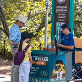 Let's chat about Zoo Trekker! In 2023, we won 🥇 1st place in the Site Publication Category at the 2023 National Association for Interpretation’s Interpretive Media Awards for Zoo Trekker!
Zoo Trekker, available in both English and Spanish, is a free, interactive activity book designed to help guests explore the North Carolina Zoo by solving puzzles 🧩, observing animals 🦁 and plants 🌿, and engaging in conversations, all while learning how they can join the Zoo in protecting wildlife and wild places. You select six of the twelve activities in the book to complete during your visit or over multiple visits. Upon completion, you earn a souvenir pin. Ask about it on your next visit! 🐾
A special shoutout to our educators at the Zoo who work the Zoo Trekker stations throughout the year! Your knowledge, dedication, and kindness make a significant impact on our guests' experiences. Thank you for inspiring and educating everyone about wildlife and conservation! 💚