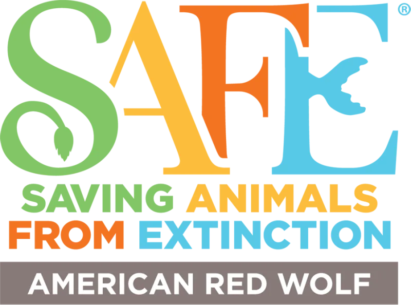 A colorful logo with the acronym SAFE, which stands for Saving Animals From Extinction