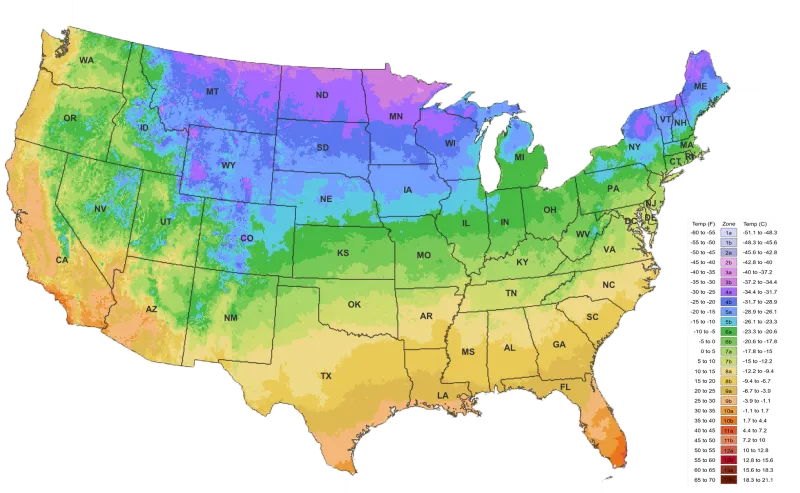 2023 USDA Plant Hardiness Zone Map